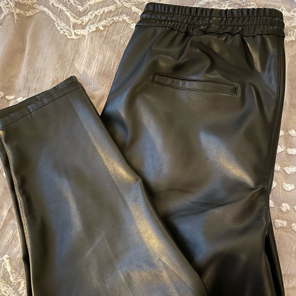 Blank NYC faux leather joggers